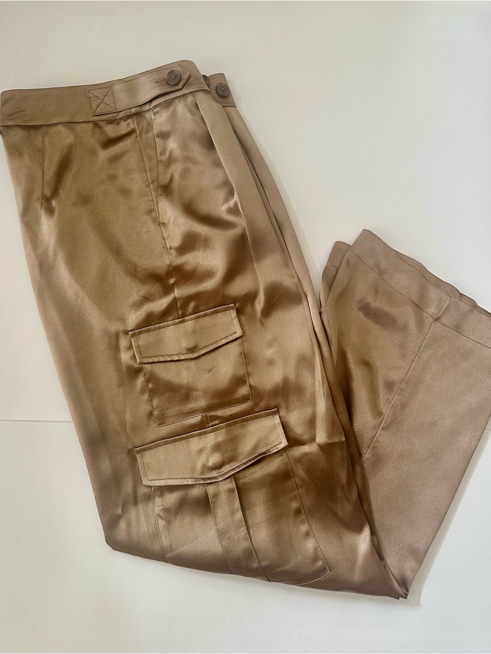 a new day Bronze Satin Cargo Pants